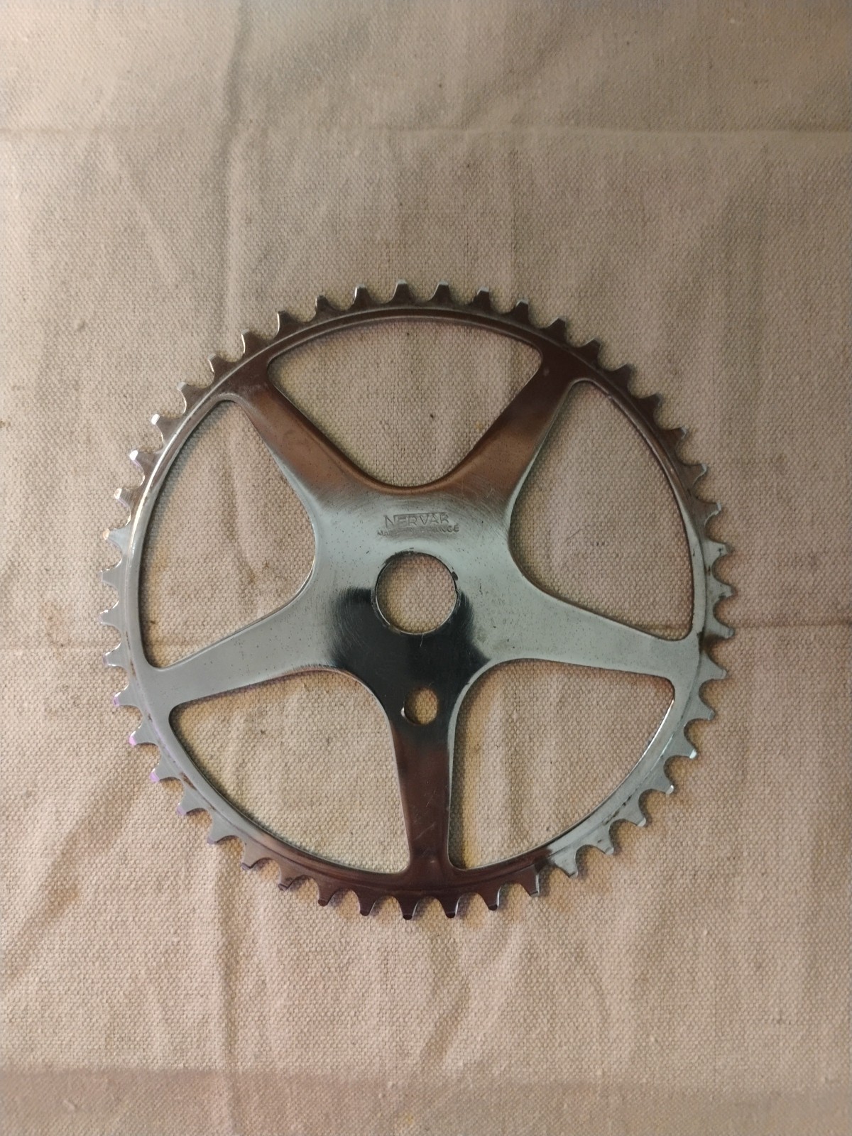 Vintage Nervar Chainring 47T Sprocket Made In France Chrome