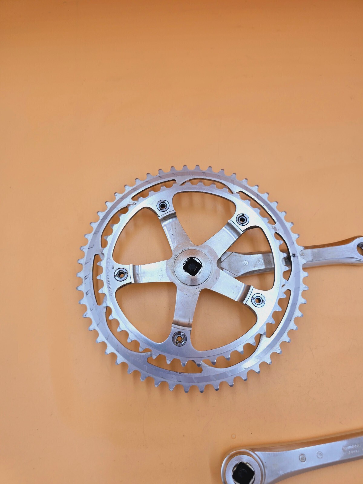 Crank Set Shimano 600 Arabesque 170mm 52/42 Tooth Vintage Retro Crank FC-6200