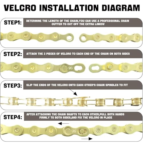 6/7/8/9/10/11/12 Speed Bike Chain – High-Strength, Durable & Gold-9-Speed