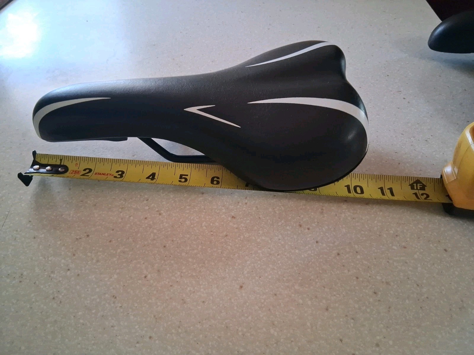 BMX Unisex Bike Seat 10.50” Long All Black Sleek Design