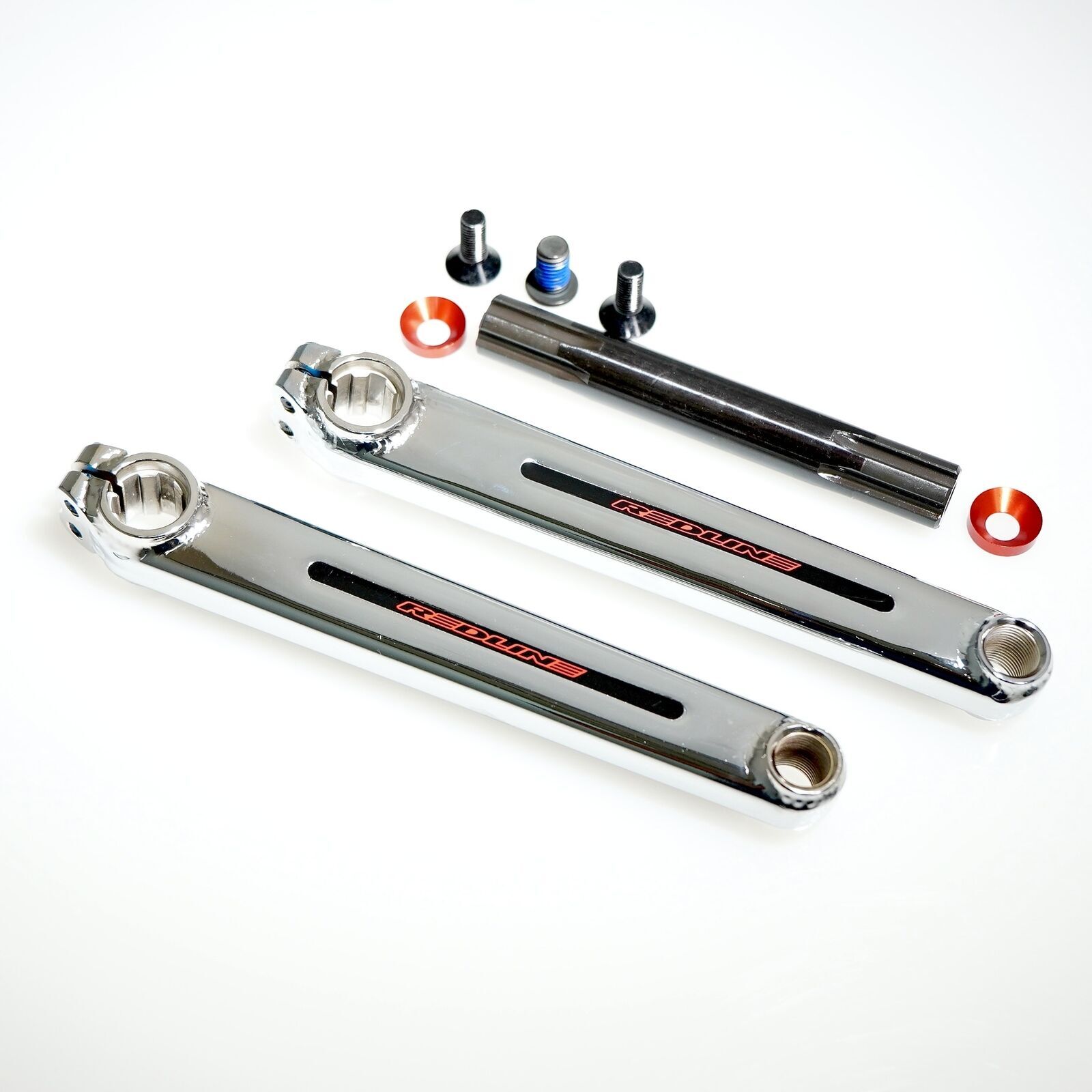REDLINE FLIGHT Cranks BMX Crank Arms BMX 3-piece Cranks 175 mm Chrome Old School