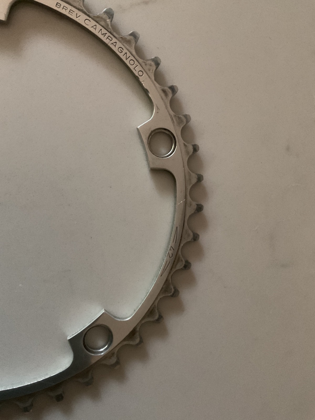Campagnolo Super Record 42 Tooth Chainring 1980s 144 BCD 1/2 x 3/32