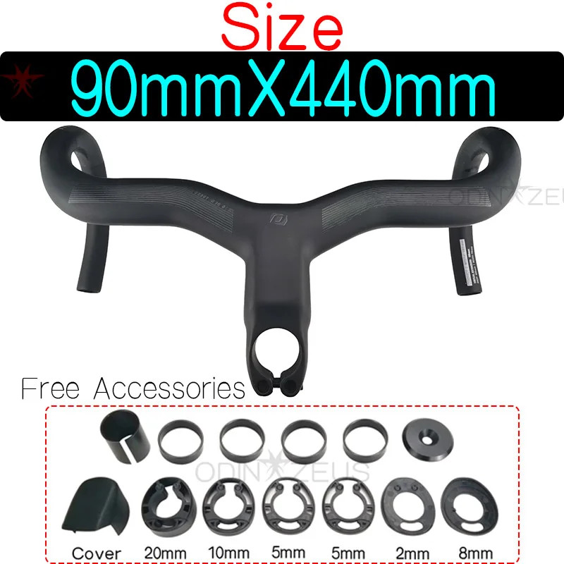 Road Bike Handlebar Integrated Cables Carbon IC Cockpit Drop Handlebar 28.6mm