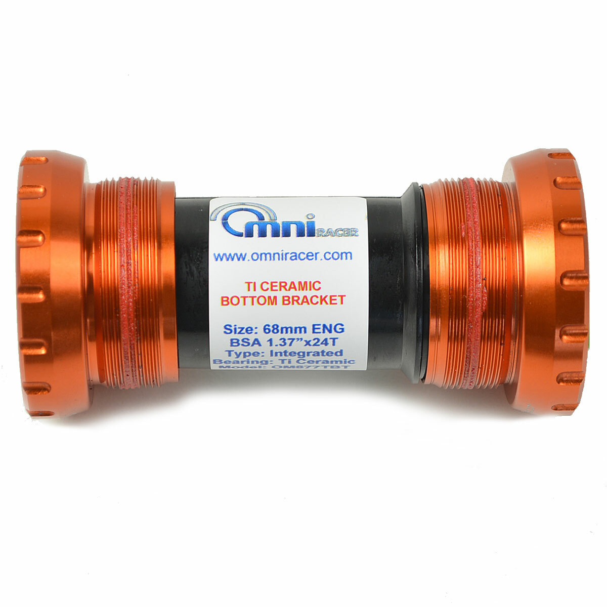 OMNI Racer WORLDS LIGHTEST TI CERAMIC Bottom Bracket SRAM GXP, Red, Force: 74g