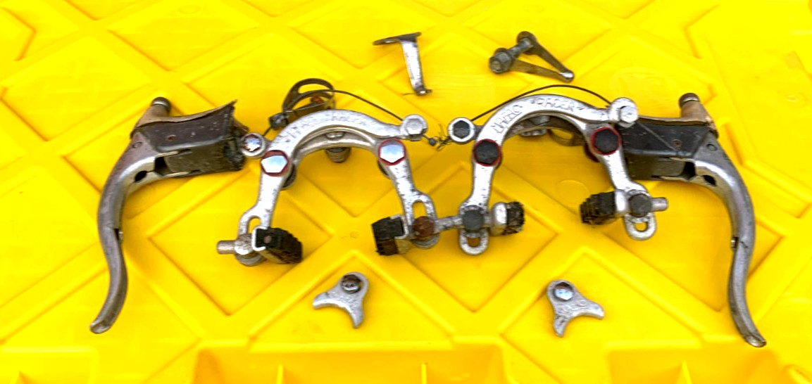 Vintage MAFAC RACER Centre Pull Brake Calipers + Levers Complete Set