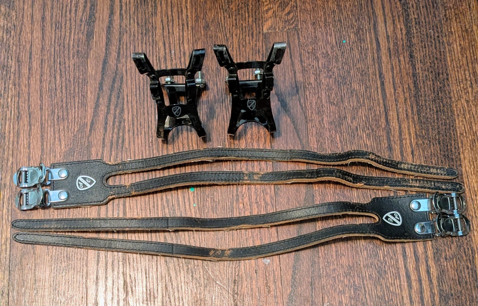 All City Black Double Strap Toe Clips