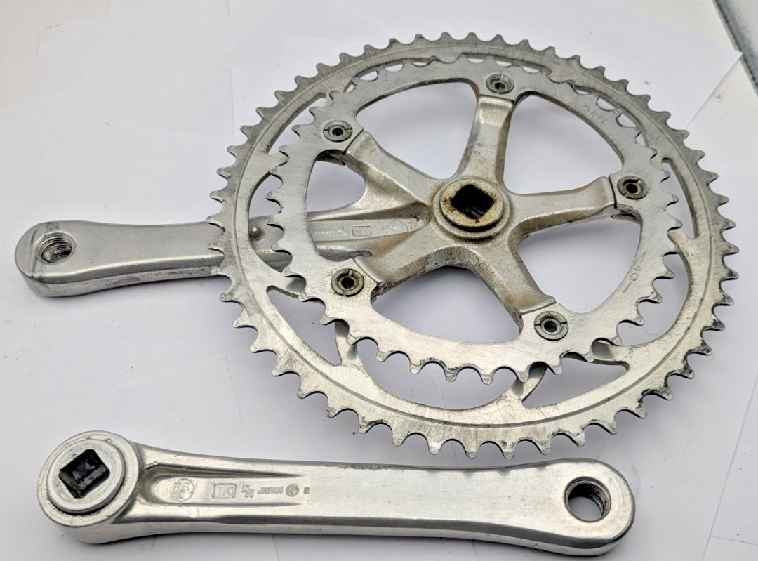 SAKAE SR FORGED CRANKSET 170MM 40T 52T SILVER ALUMINUM DOUBLE JAPAN 211 271