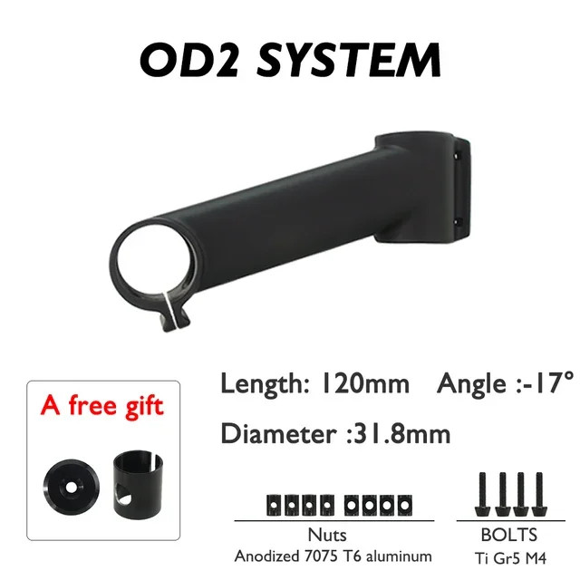 Carbon Bicycle Stem Riser 60-120mm 6/17 Degree 31.8mm Diameter Computer Stand