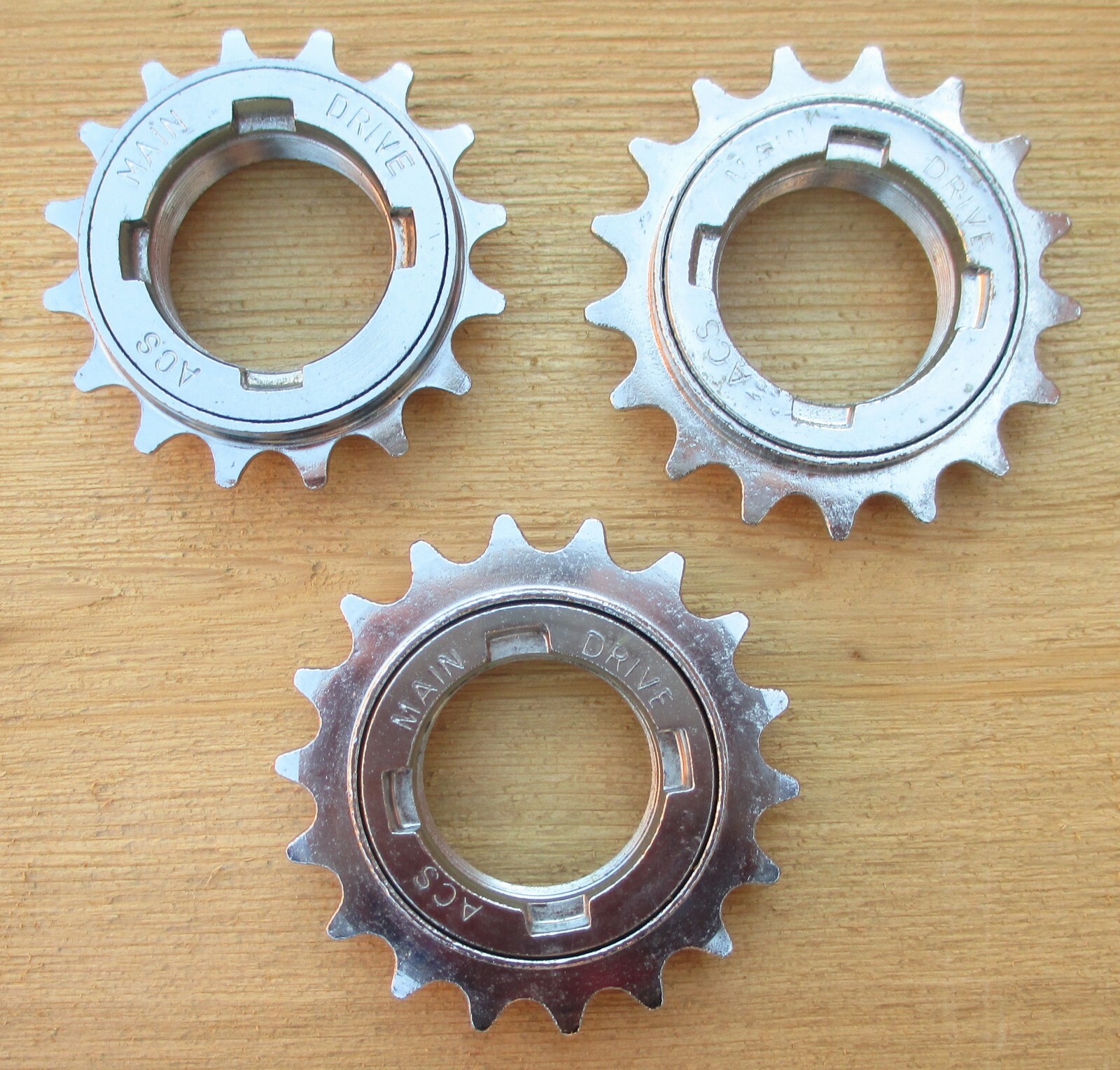 ACS Main Drive Freewheel 16 17 18 Tooth 1/8 Silver Bike Bicycle Replacement Gear