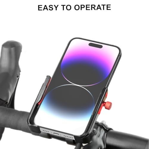 Quick Release Bike Phone Mount Holder, Aluminum Alloy Motorcycle Phone Mount,