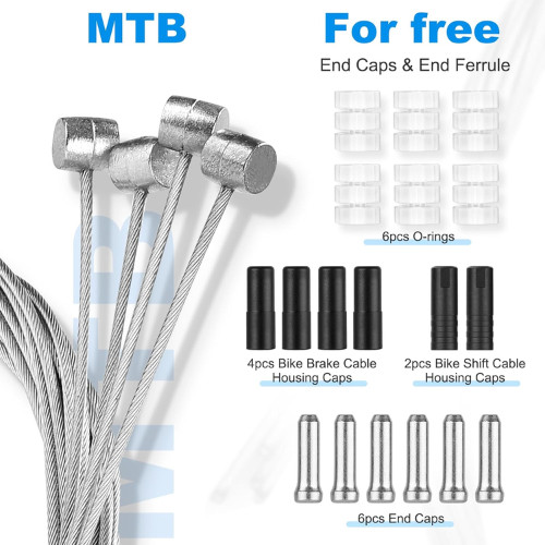 Bike Brake Cable Kit for MTB – Premium Mountain Bicycle Brake Cable Replacemen