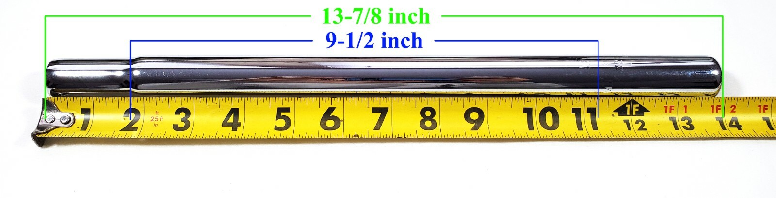 GDi Steel 25.4mm x 350mm Seatpost Silver / Chrome