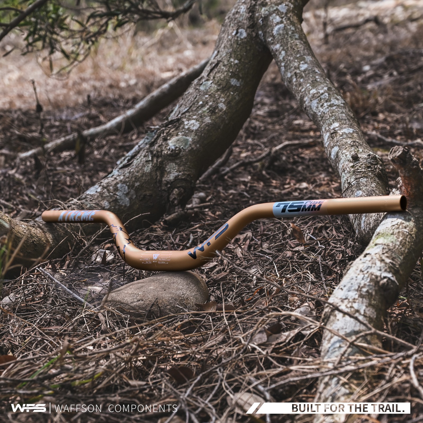 WFS Xtreme 31.8 x 800mm Handlebar 75mm Rise, Cashmoney