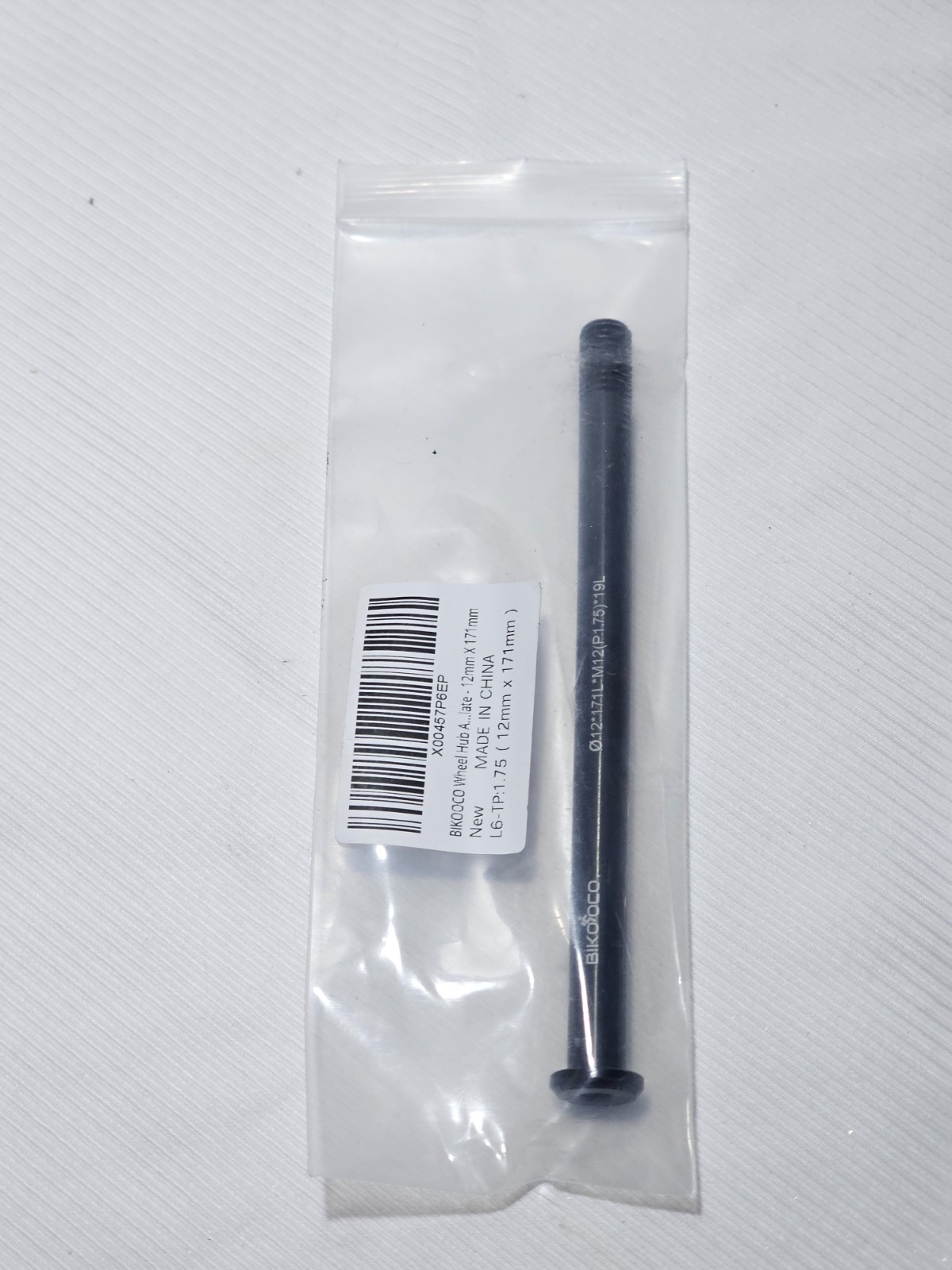 BIKOOCO 12mm x 171mm Wheel Hub Axle M12 P1.75 Thread Bicycle Bolt