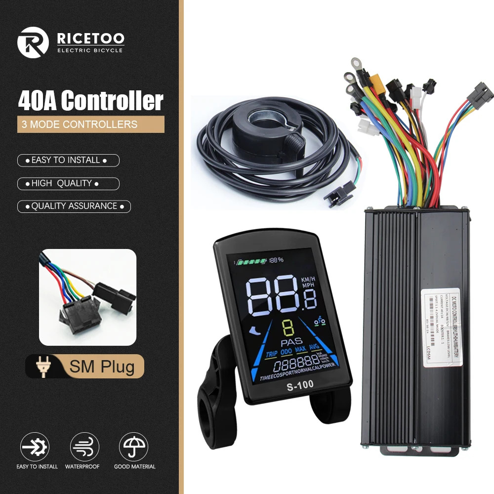 Ebike 3 Mode Controller Sine Wave Controlle 17A 26A 30A 40A with Display