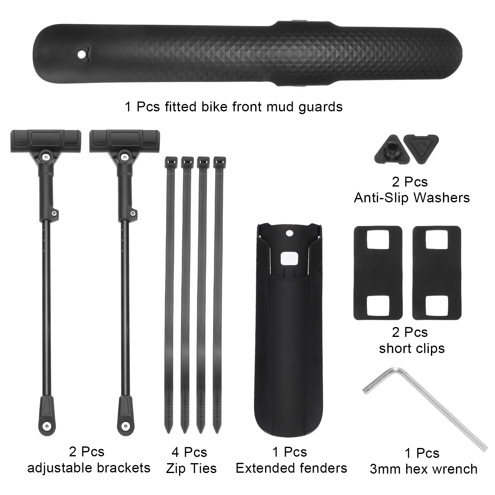 Mountain Bike Mud Guard 700C Rear Mud Guards for MTB, Black