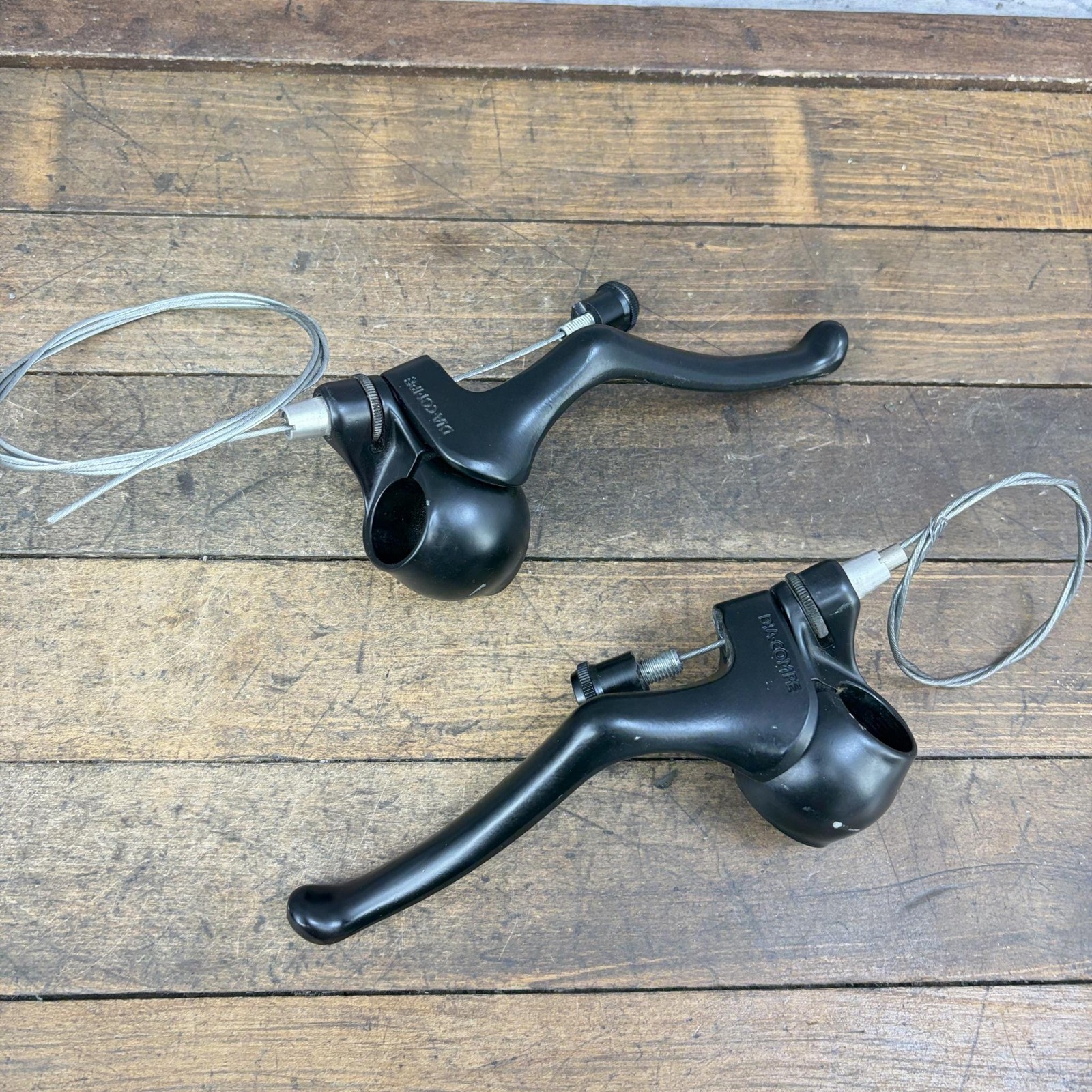 Vintage Dia-Compe Batwing 292 Brake Levers Pair Black Flat Bar MTB Japan