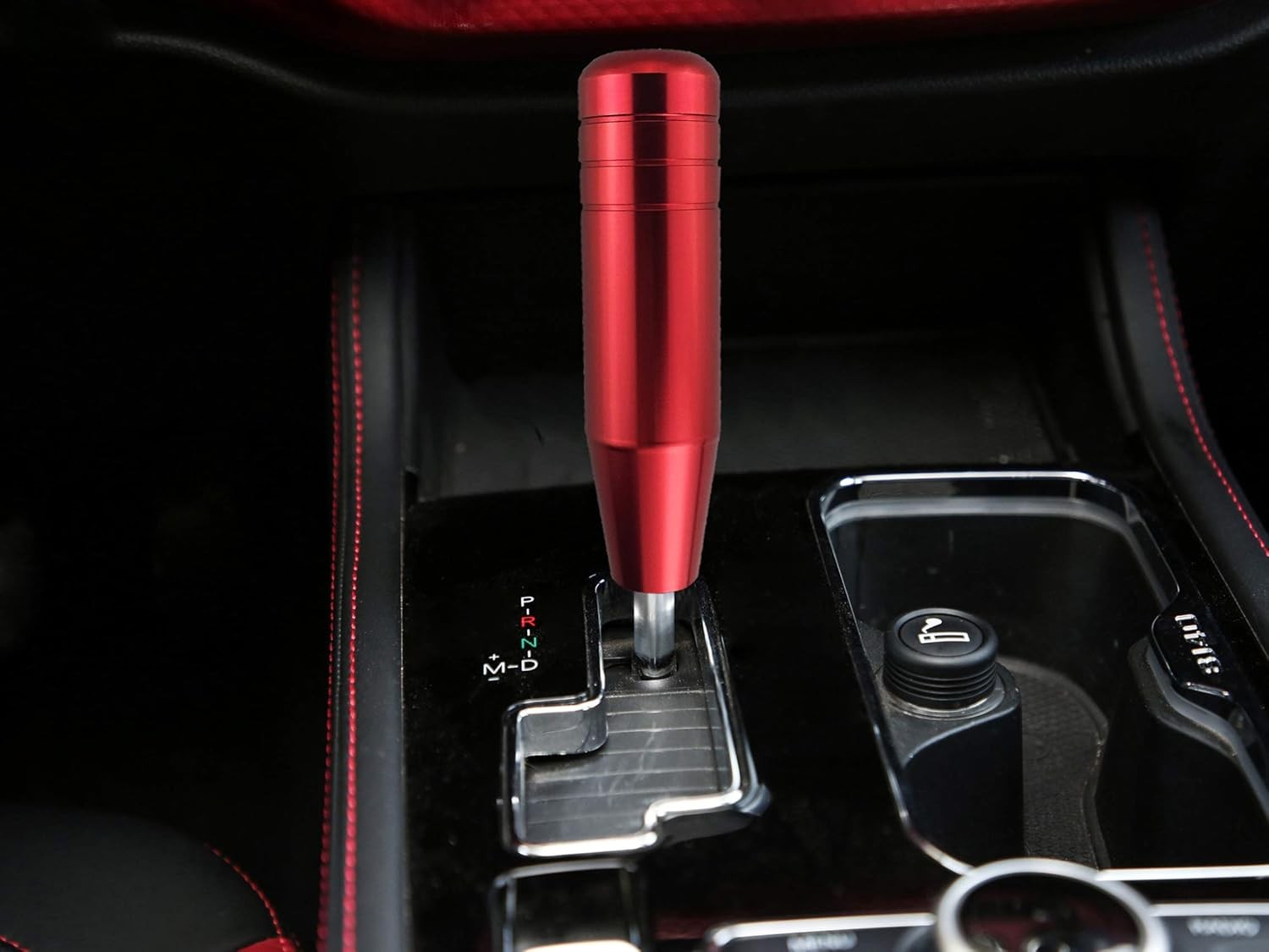 5″ Red Shift Knob, Aluminum Alloy Weighted Shifter Knobs Metal Gear Lever Stick