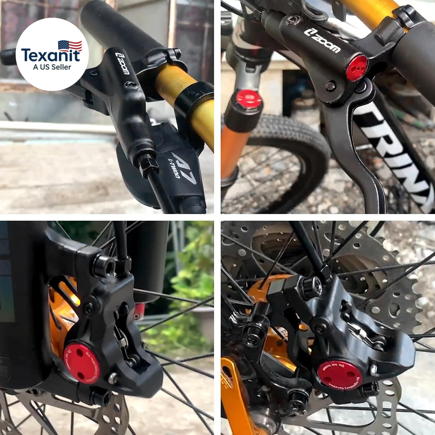 Z00M HB875E Ebike Hydraulic Disc Brake Set, Electric Power-Off Hydraulic Brake S