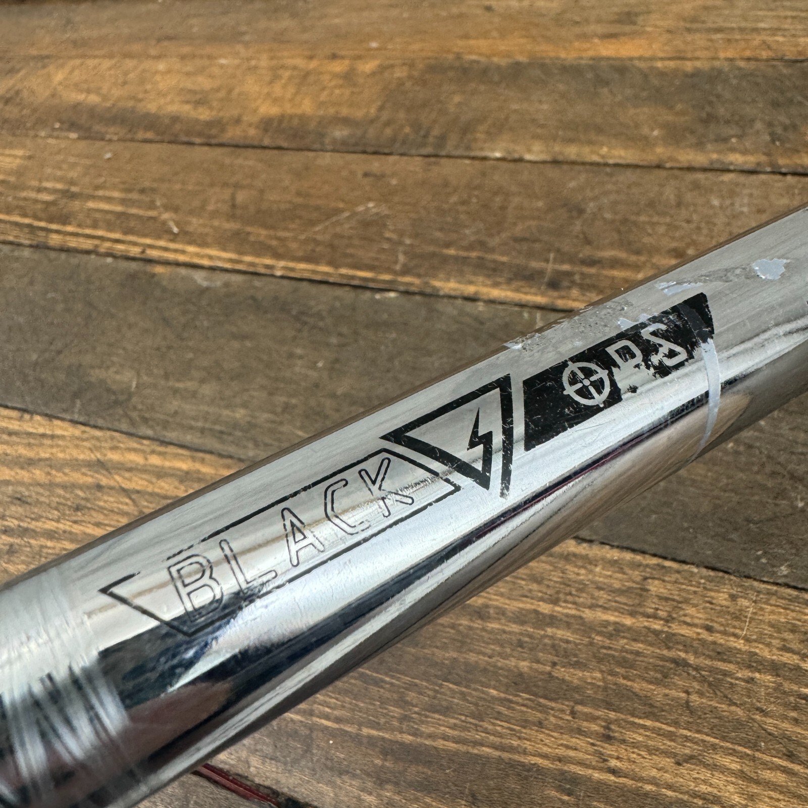 Old School BMX Black Ops Seatpost BENT 4130 Chromoly Steel 22.2 mm CRIMP