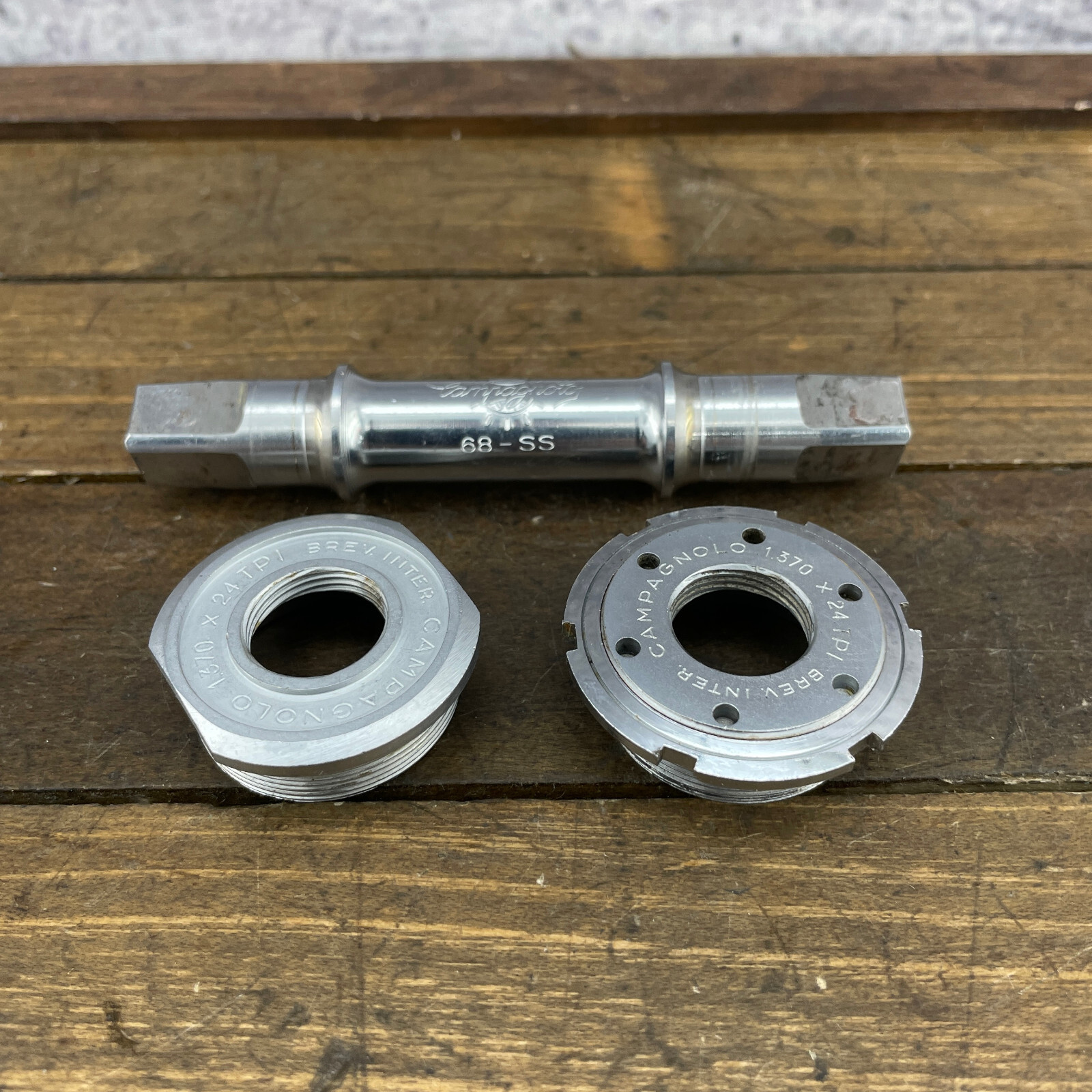 Vintage Campagnolo Record Bottom Bracket 68-SS CPSC English 110 68 Rifled A3
