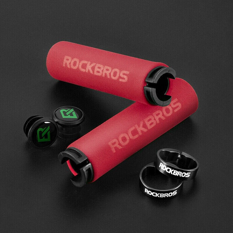 Bicycle Handlebar Grips Soft Silicone Sponge Cycling MTB BMX Road Bike ROCKBROS