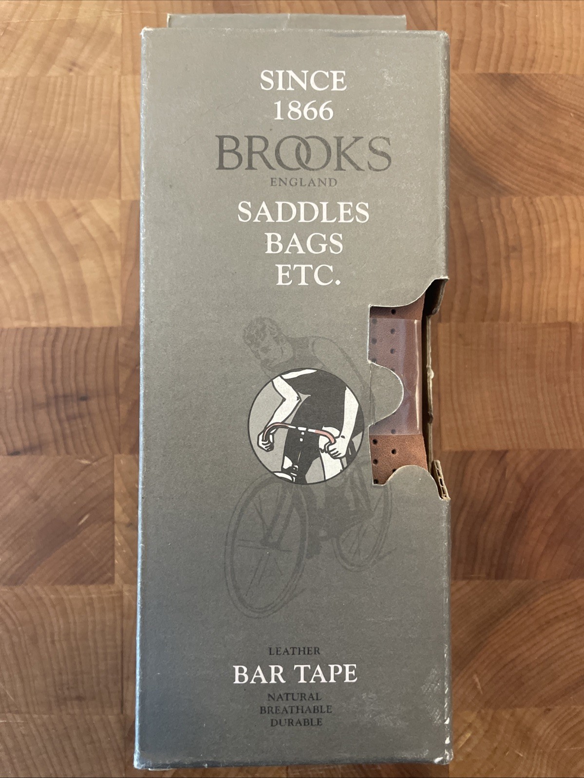 New-in-Package BROOKS Leather Bar Tape • Brown. (FSW)
