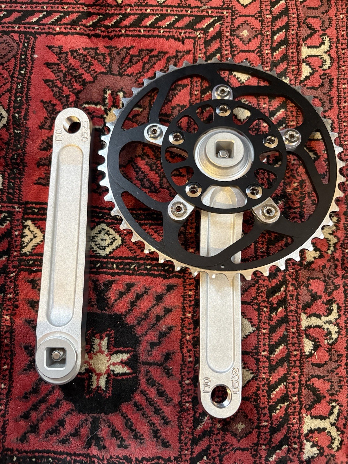 Race Face Forged Silver/Black 170mm Square Taper 46T
