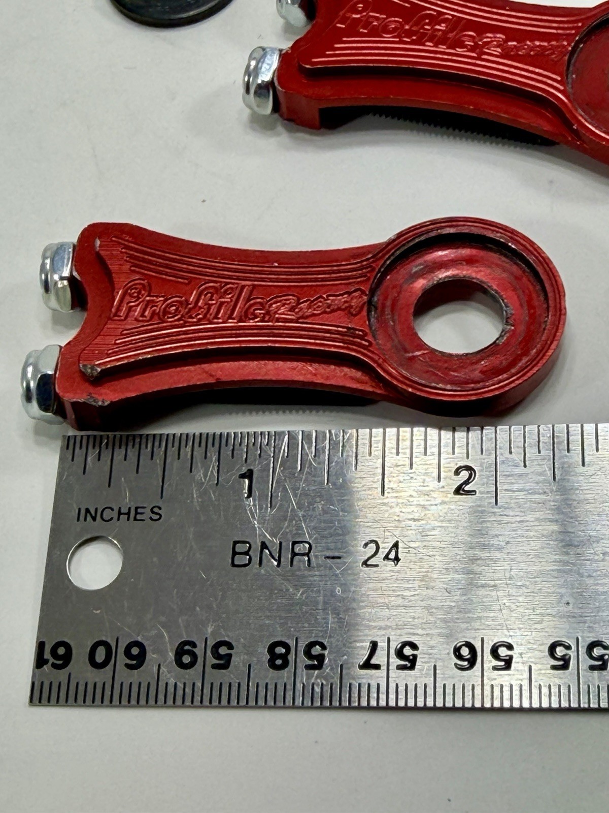 Profile Racing BMX Anodized Red Chain Tensioner Set 3/8″ Axle Mid School USA
