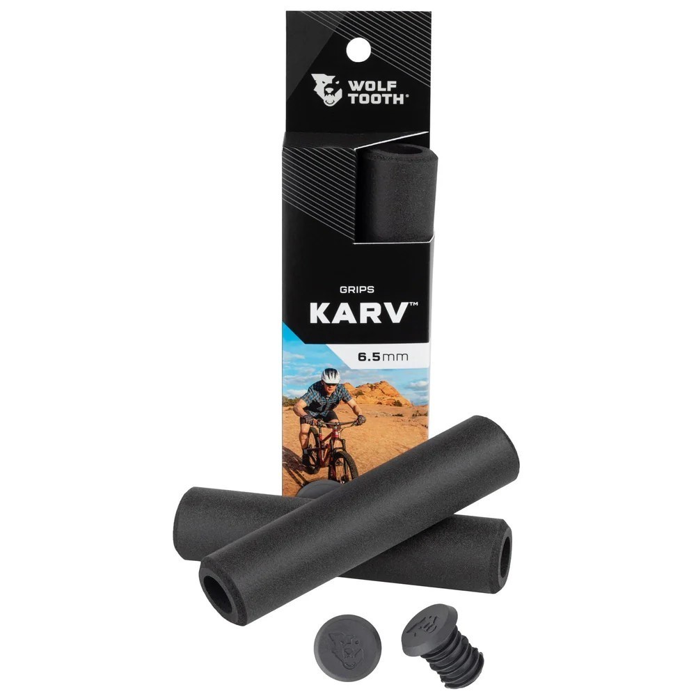 Wolf Tooth Karv Silicone Grips – Various Colors – Blk Blu Gry Grn Orn Red Yel
