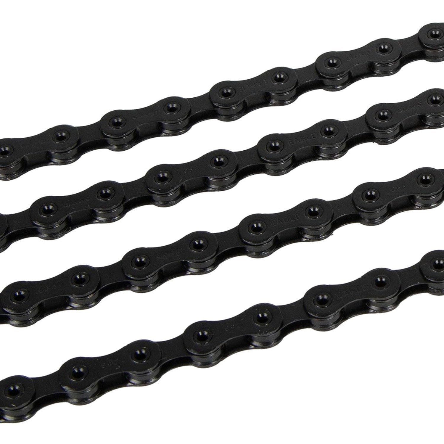Bike Chain 12-Speed Titanium Coated Steel 126 Links Power Lock Black