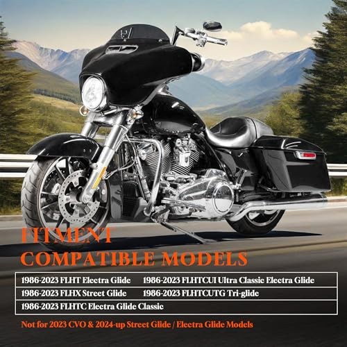 10″ Rise Ape Hanger 1 1/2″ Bagger Handlebar for Harley 1986 10 Inches Black