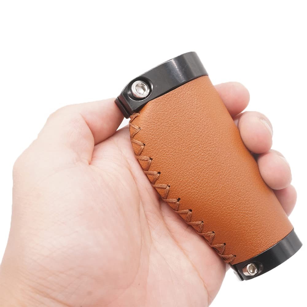 Bike Handle Grips 135/95mm Long/Short Grips Non-Slip PVC Microfiber Leather E…