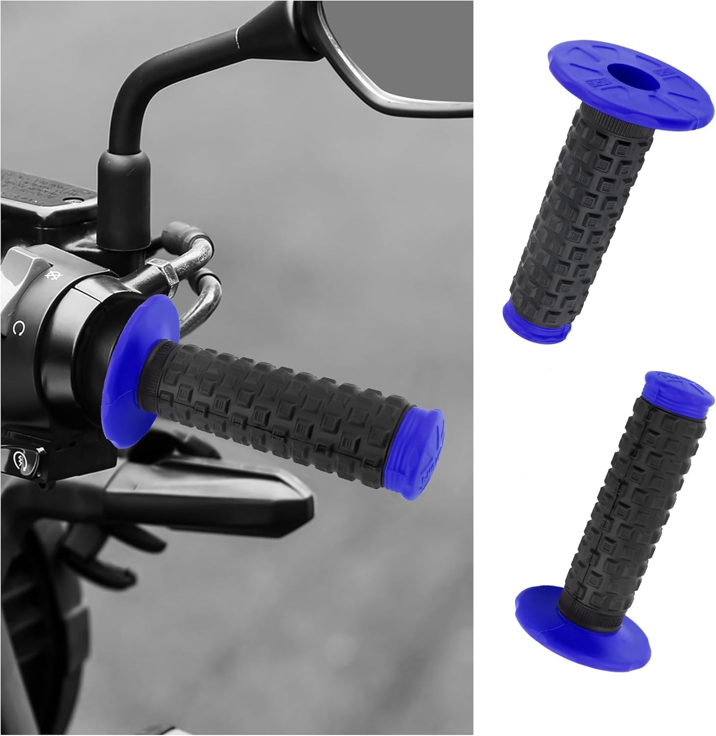 Dirt Bike Grips,7/8» Motorcycle Grips,Non-Slip Motorcycle Parts Motorcycles Han