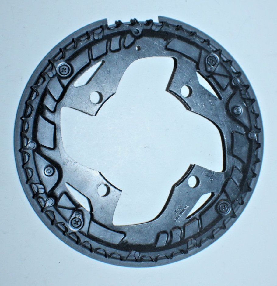 Shimano U-48 MTB Bike Chainring & Guard 48T BCD104 4-Arm Steel Plastic Gravel :)