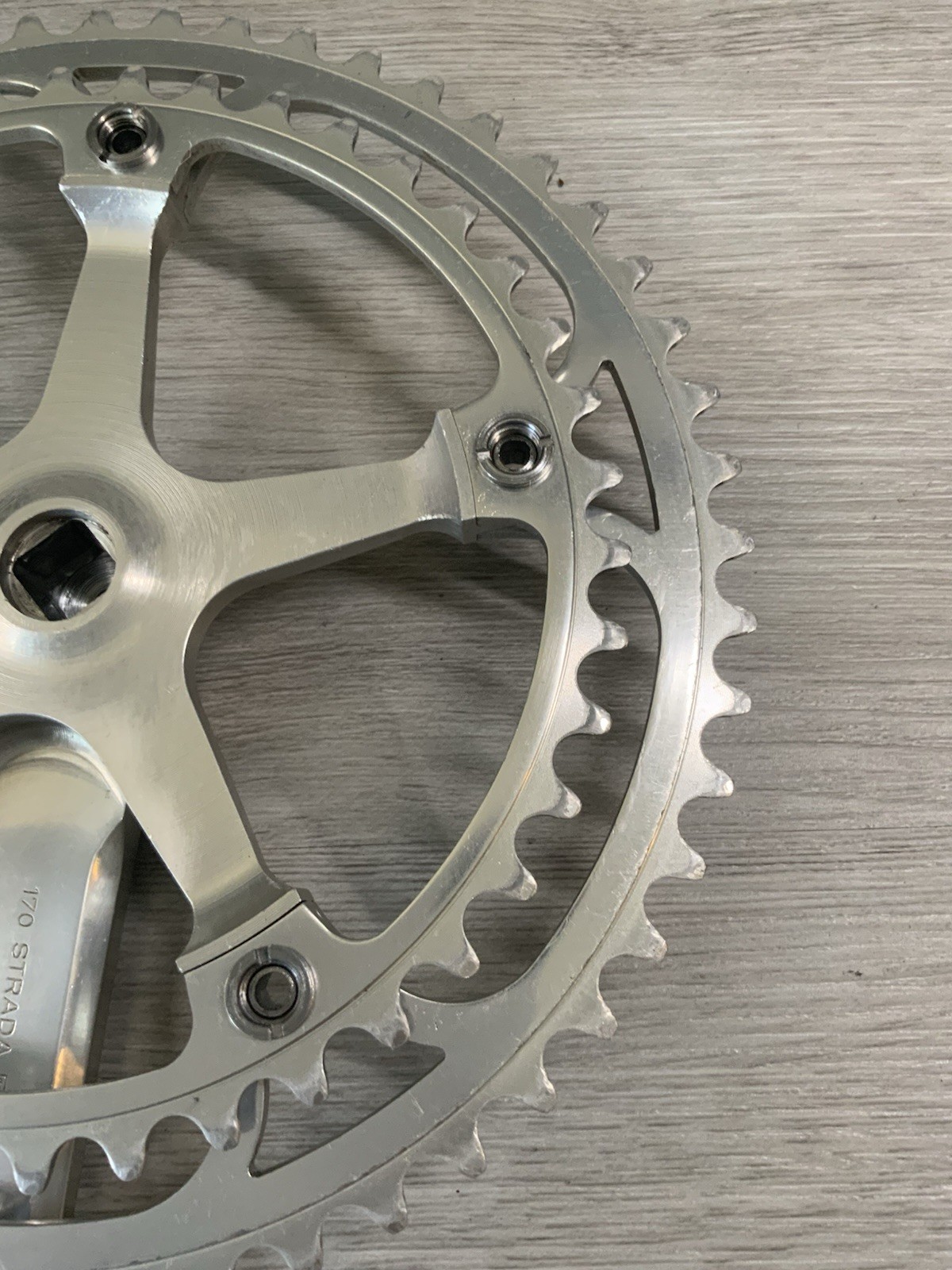 CAMPAGNOLO SUPER RECORD CRANKSET DOUBLE 52-42 TOOTH 170 MM ARMS RECORD CAPS