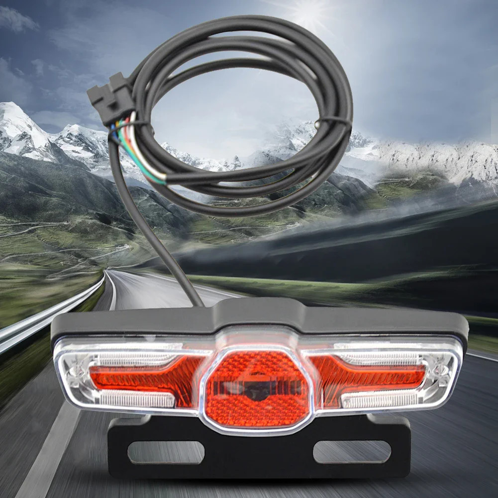 LED Headlight Tail Light Set 24V 36V 48V Horn Turn Signal Switch E-Bike Parts