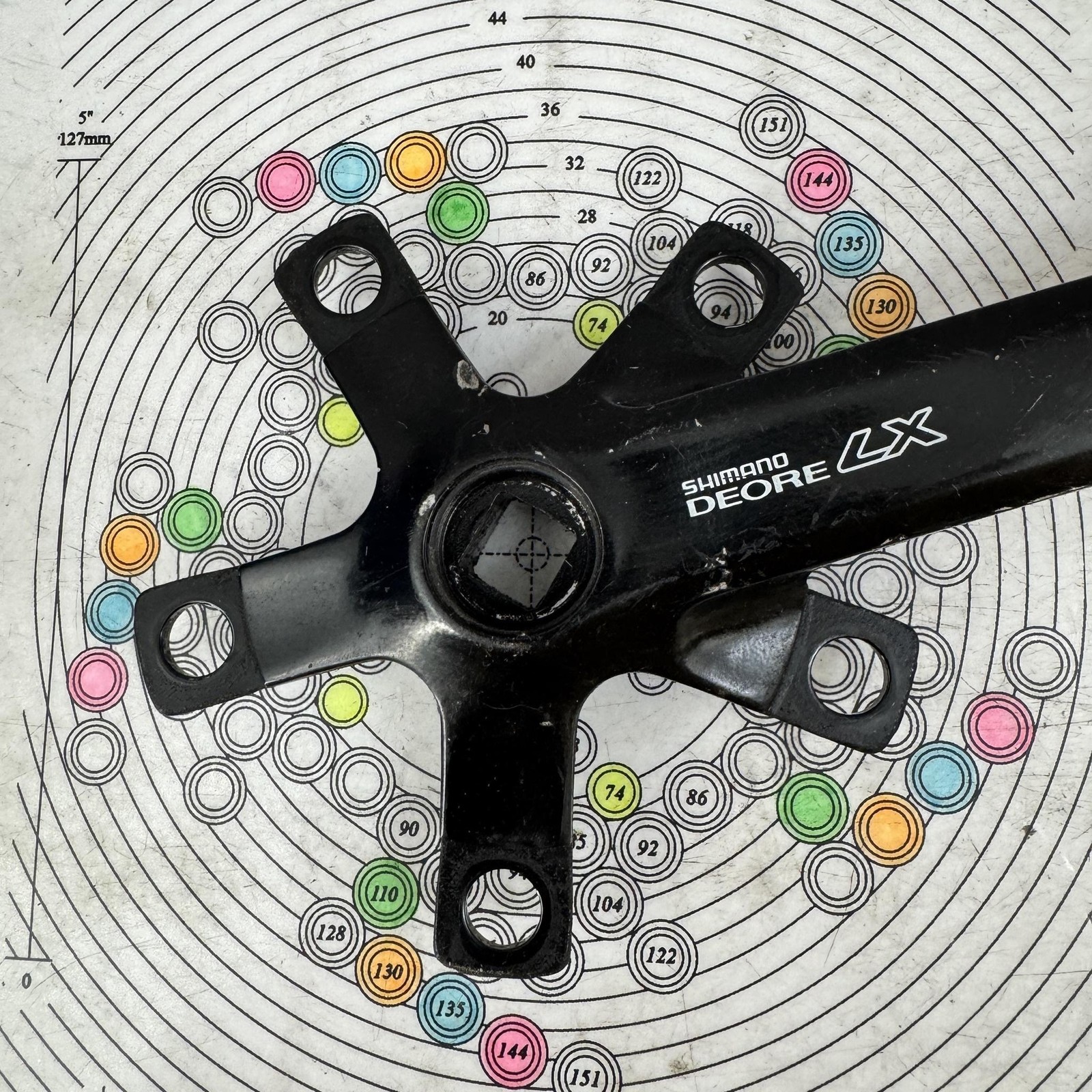 Vintage Shimano Deore LX FC-M563 Crankset TRIPLE 175mm 94 BCD Black 90s MTB OG