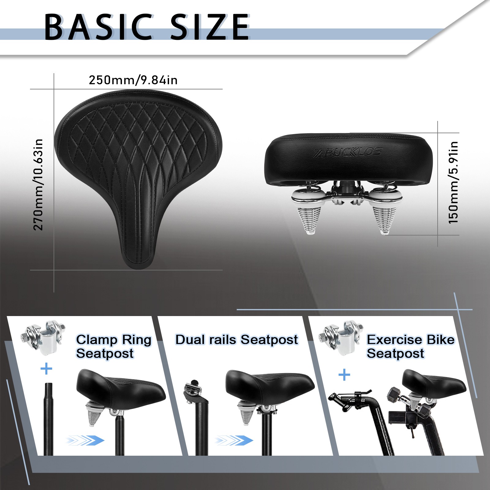 Retro Bike Saddle Wide Big Bum Ergonomic Shockproof Extra Soft MTB Road Cushion
