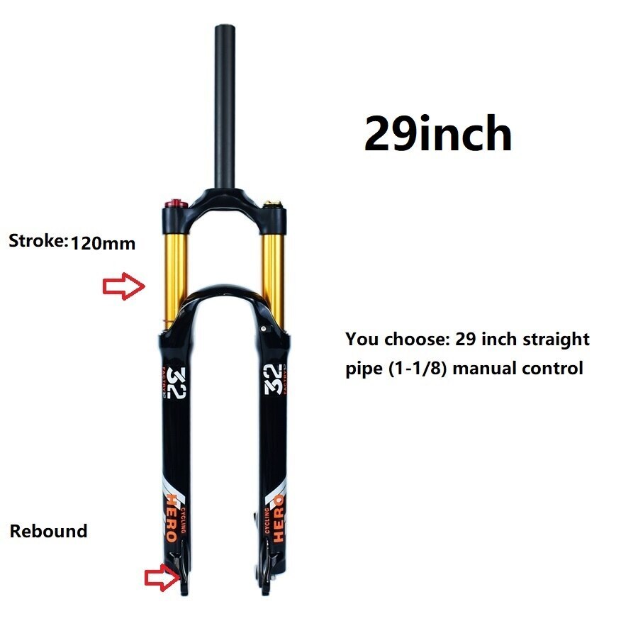 26/27.5/29inch Mountain Bike Front Suspension Air Fork Rebound Adjustment