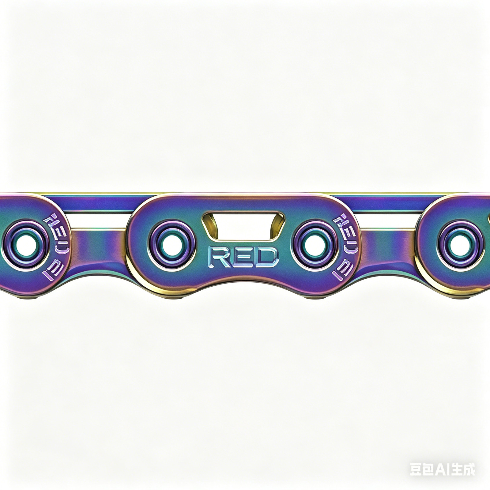 SRAM RED Flattop Chain – 12-Speed, 126 Links, Flattop, PowerLock, Rainbow
