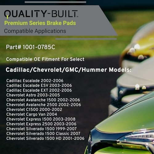 Front Ceramic Brake Pads, Premium 1001-0785C, Compatible with 1999 BP0785-C