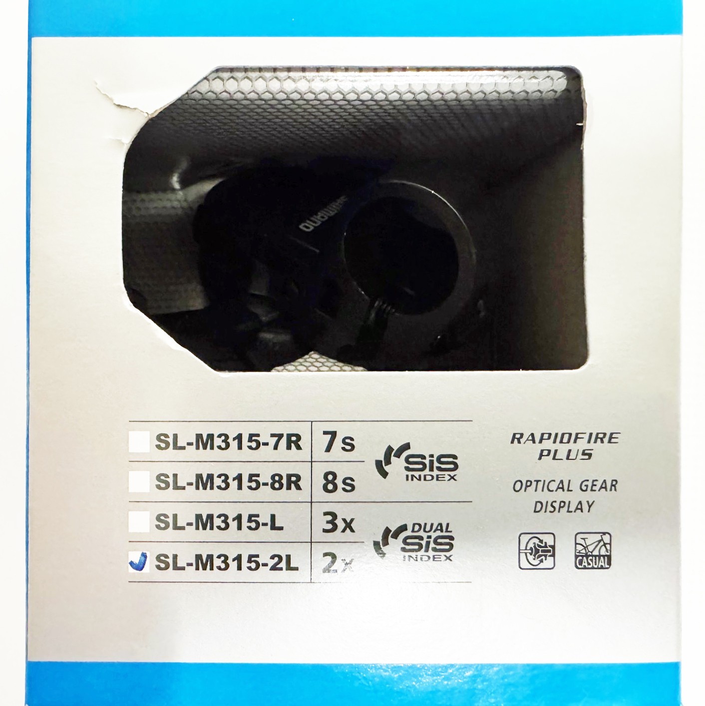 Shimano Altus SL-M315-2 2-Speed Left Rapidfire Plus Shifter