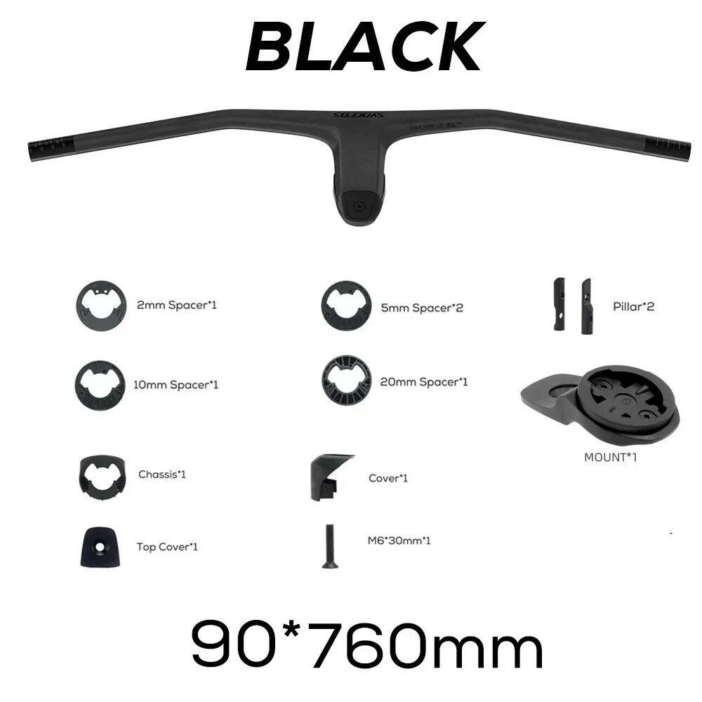 -20 Degrees Full Carbon Fibre MTB Bicycle Integrated Cockpit Handlebar 740MM
