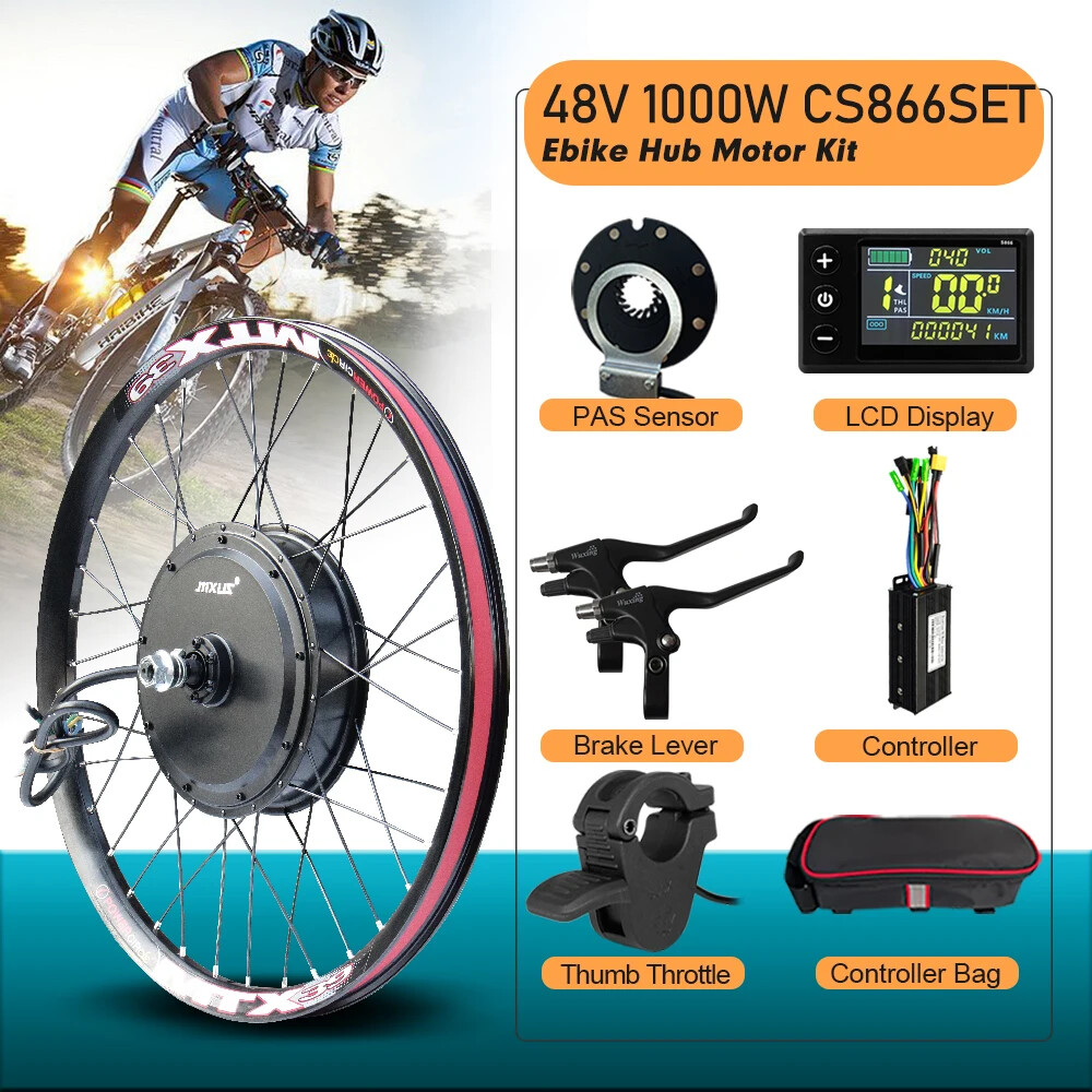 48V 1000W Brushless Gearless Front/Rear Hub Motor for Mountain Electric Bicycle