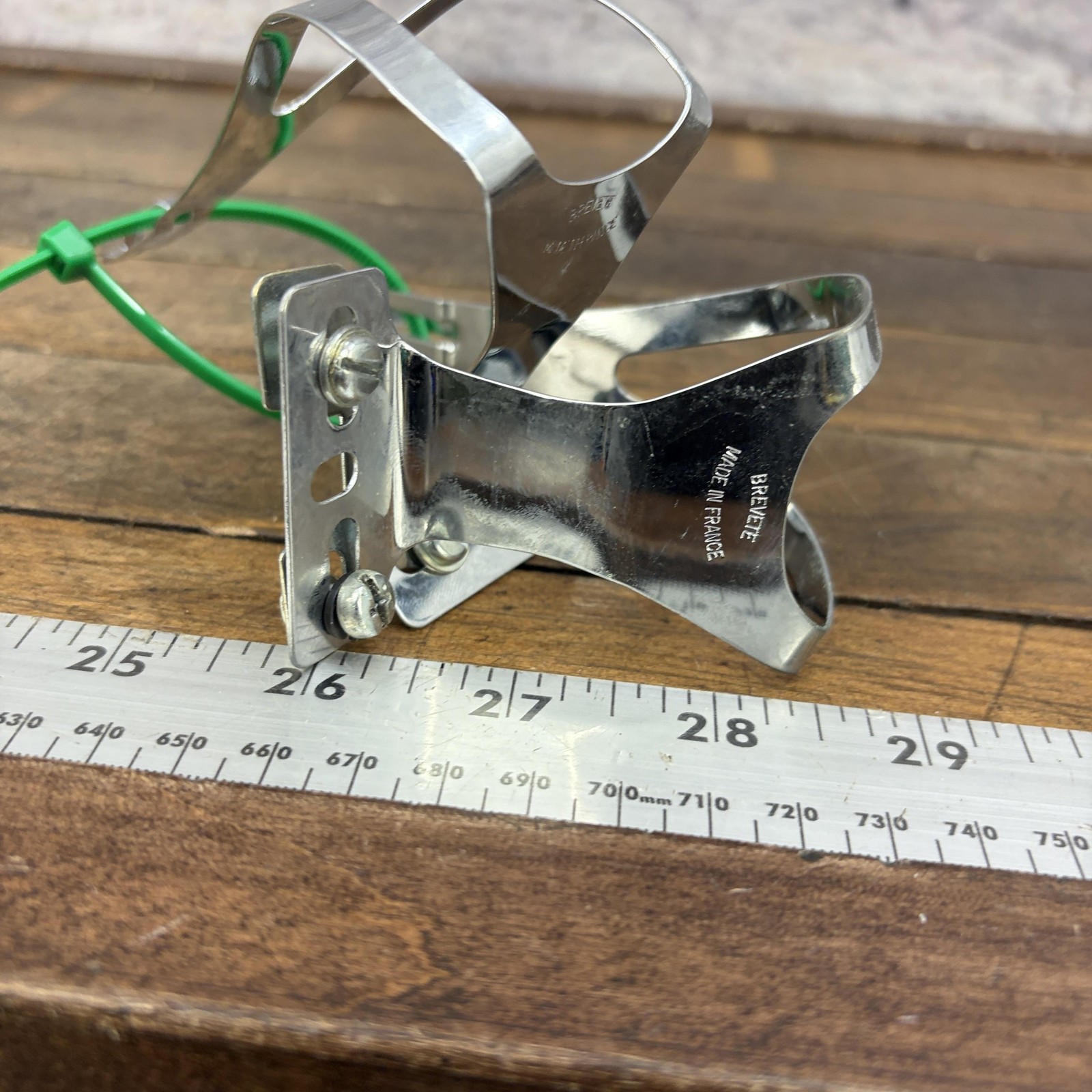 Vintage Lapize Toe Clip Pair Silver Chrome Steel Bike 70s 80s Eroica