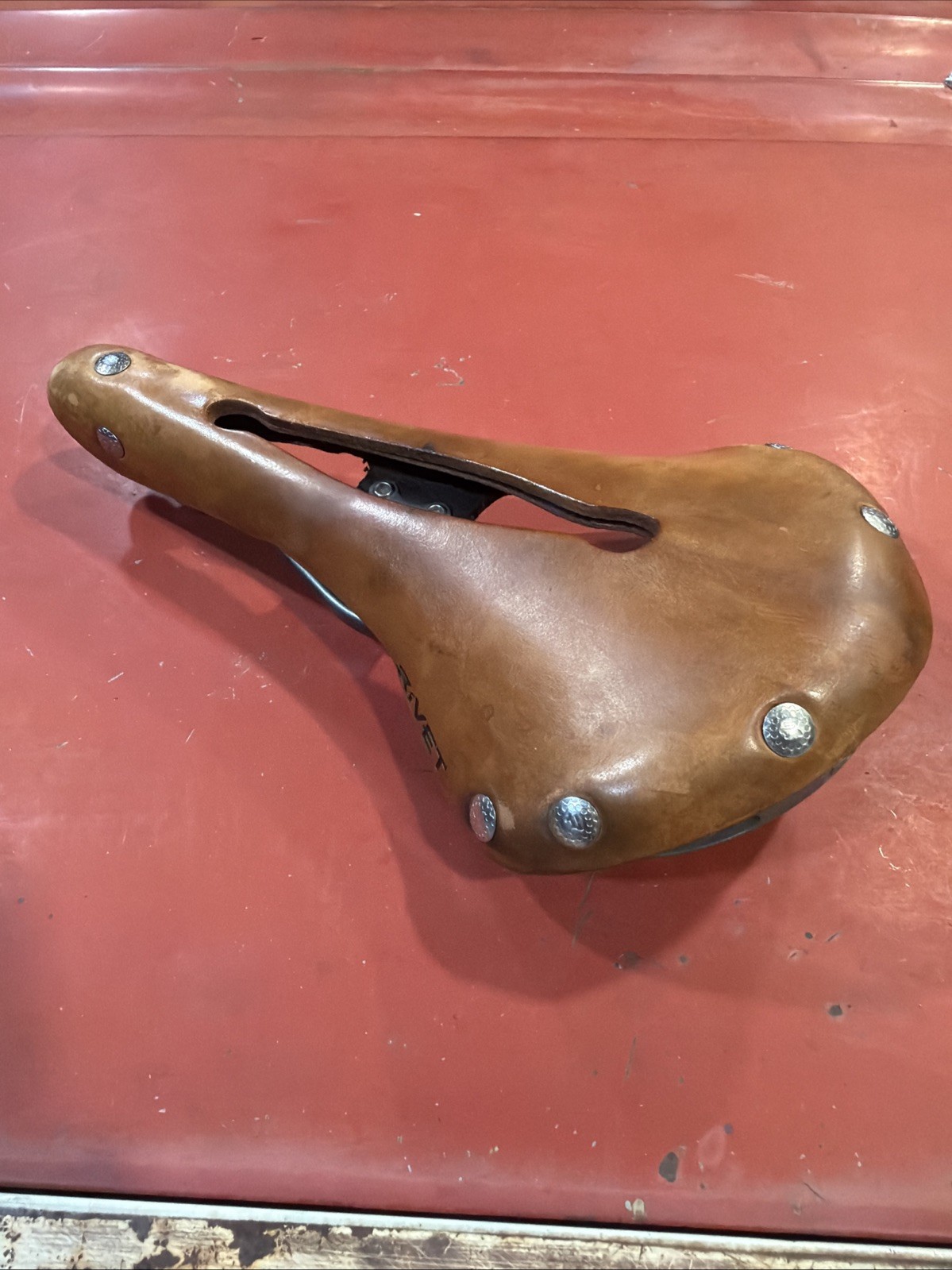 Rivet Cycle Works Brown Leather Saddle Seat titanium Rails The Independence