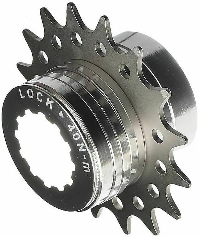 CyclingDeal Conversion Kit Fixie Bike Single Speed Compatible 16 Teeth, black