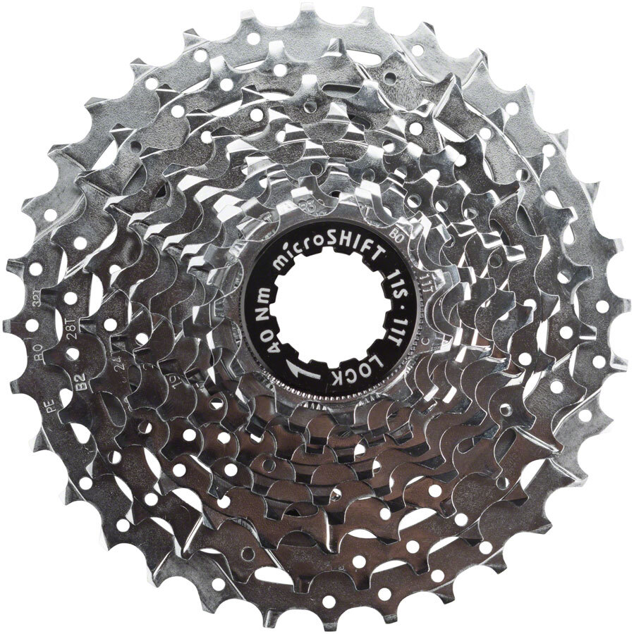 microSHIFT H11 Cassette – 11 Speed, 11-32t, Silver, Chrome Plated