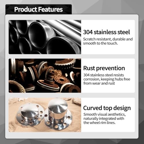 2Pcs 5.15inch Stainless Wheel 1pc Front, 1pc Rear, 5.15 Broe Mirror Polished